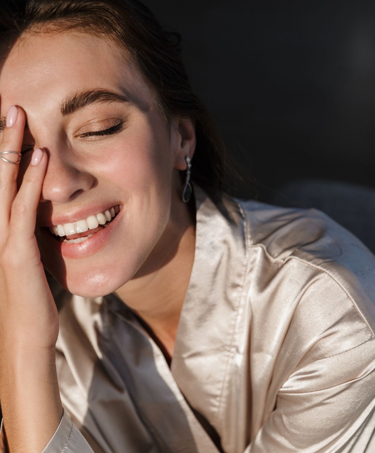 woodland hills spider vein removal model smiling