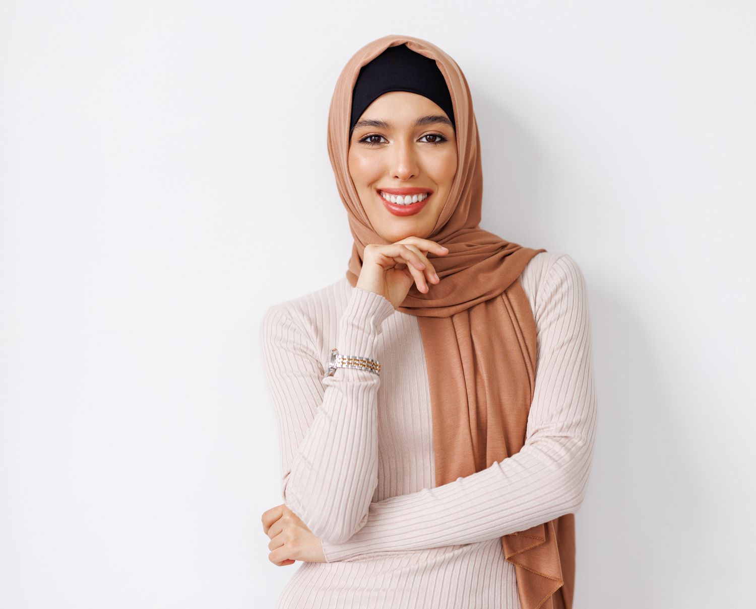 Woodland Hills botox model smiling