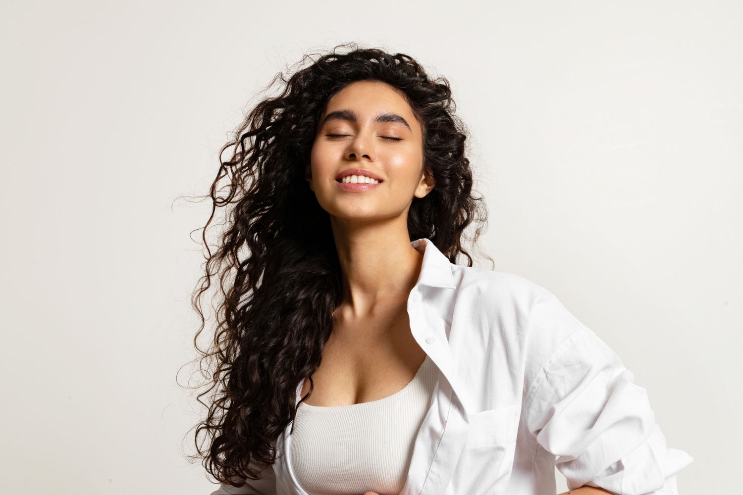 woodland hills prp model smiling