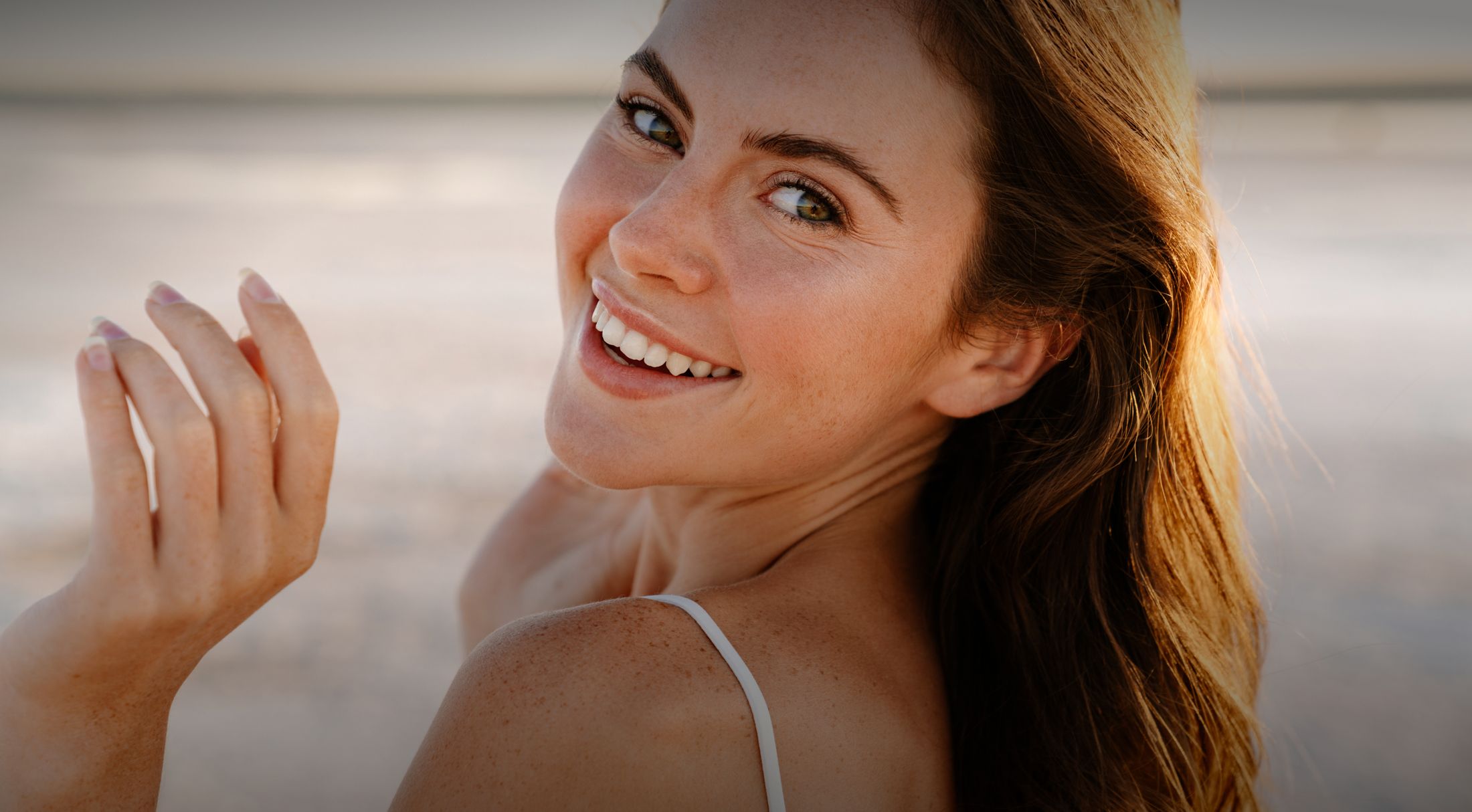 woodland hills medical spa model smiling